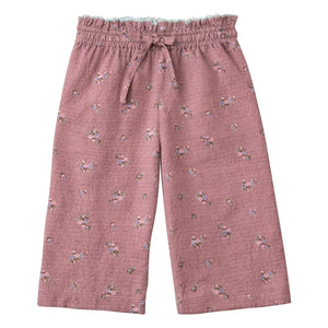 Lililotte - Paola Organische Baumwolle Hose mit Blumenmuster | Dusty Pink