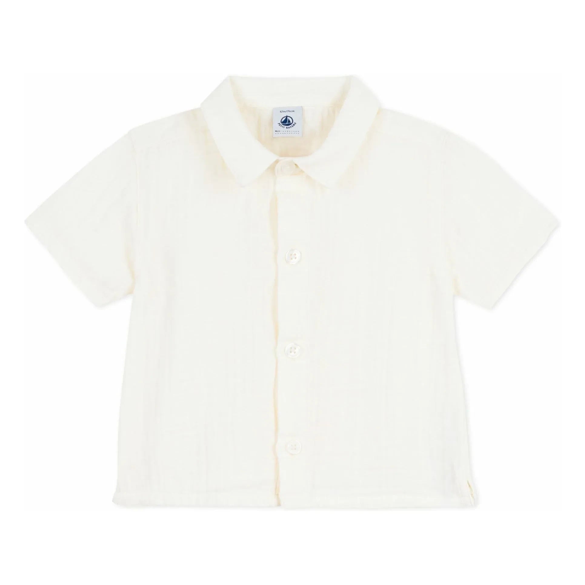 Petit Bateau - Organic Cotton Gingham Shirt | White