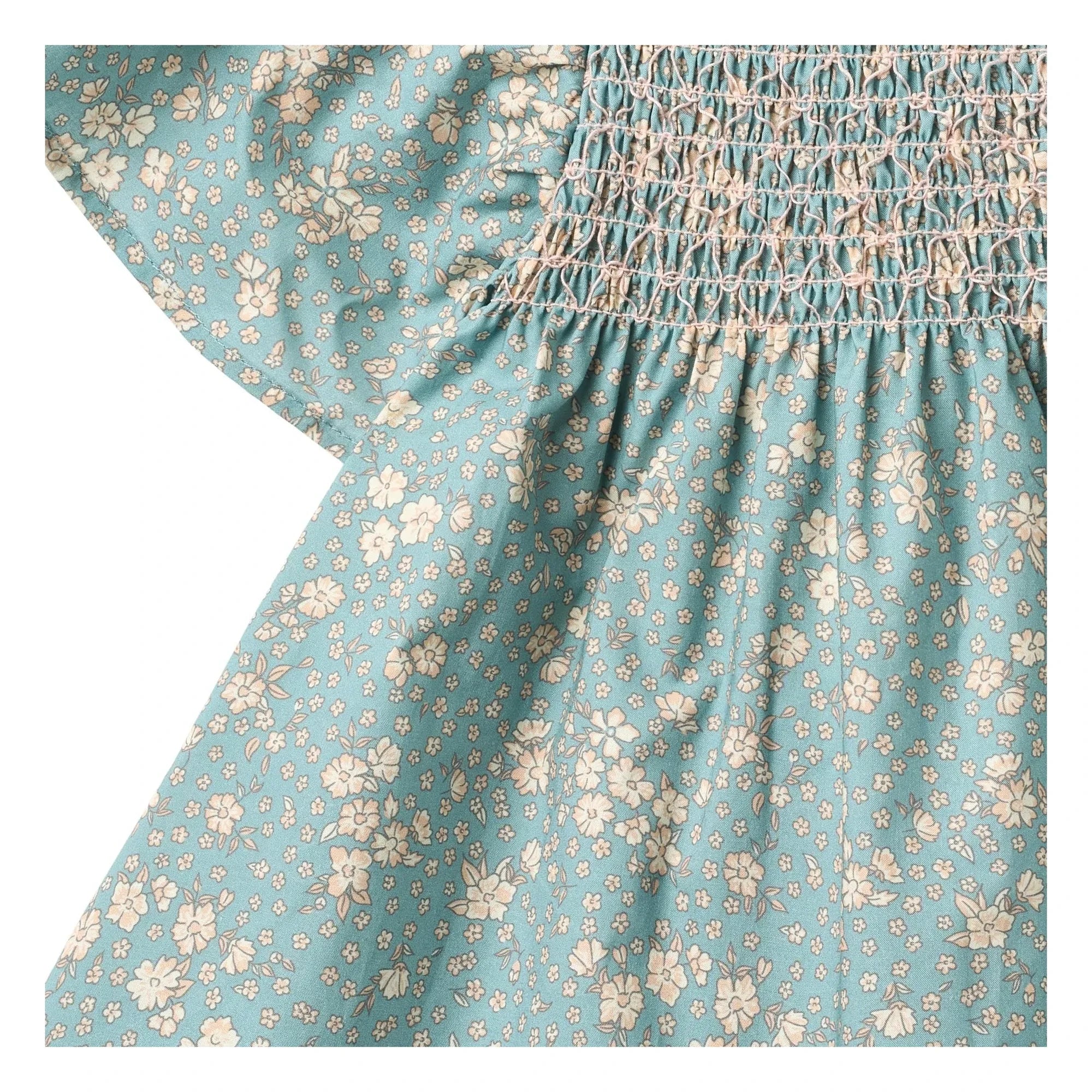 Wheat - Elva Fleurie Bio-Baumwoll-Babykleid | Hellblau