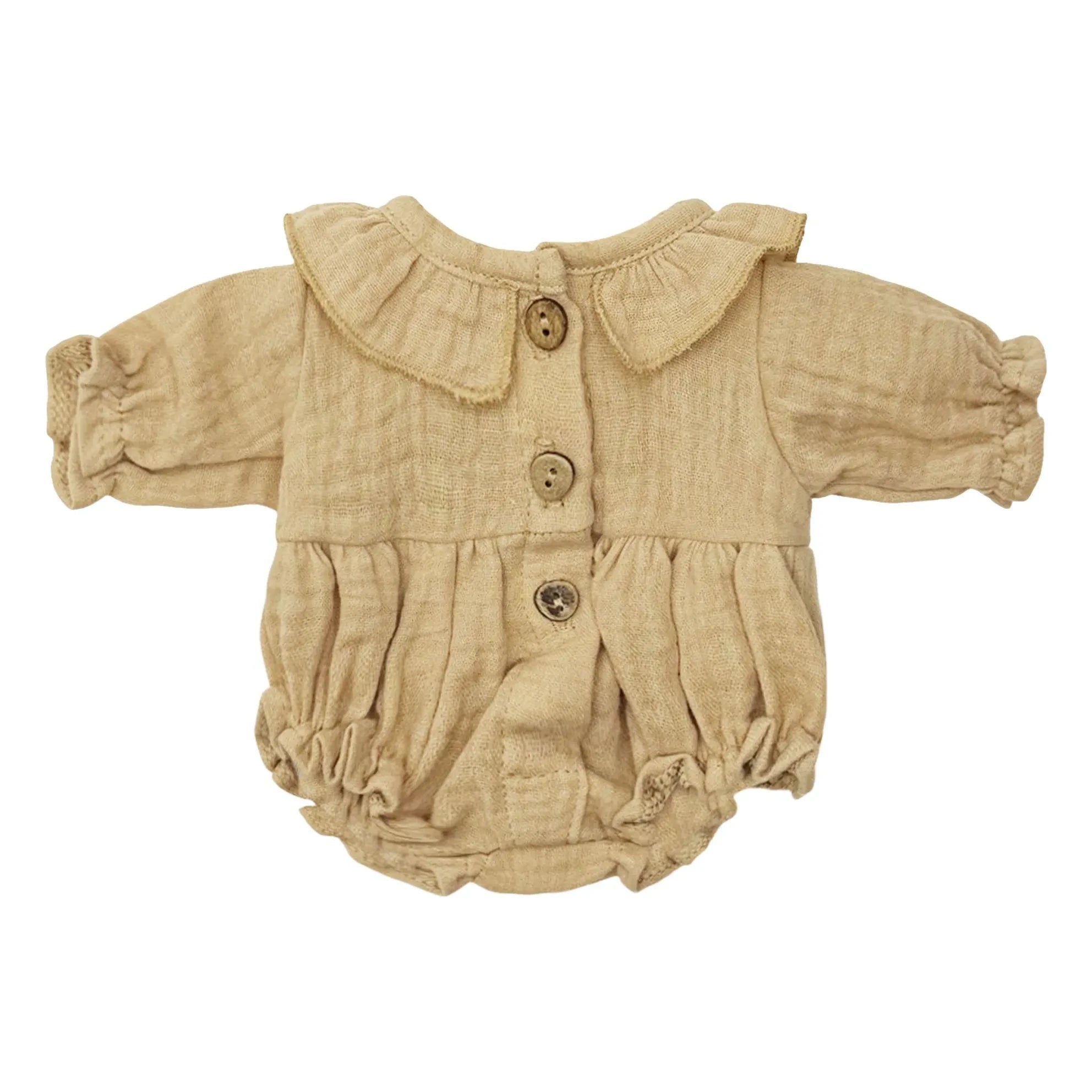 Minikane - Vestiaire Doll - Léonore Cotton Muslin Romper | Latte
