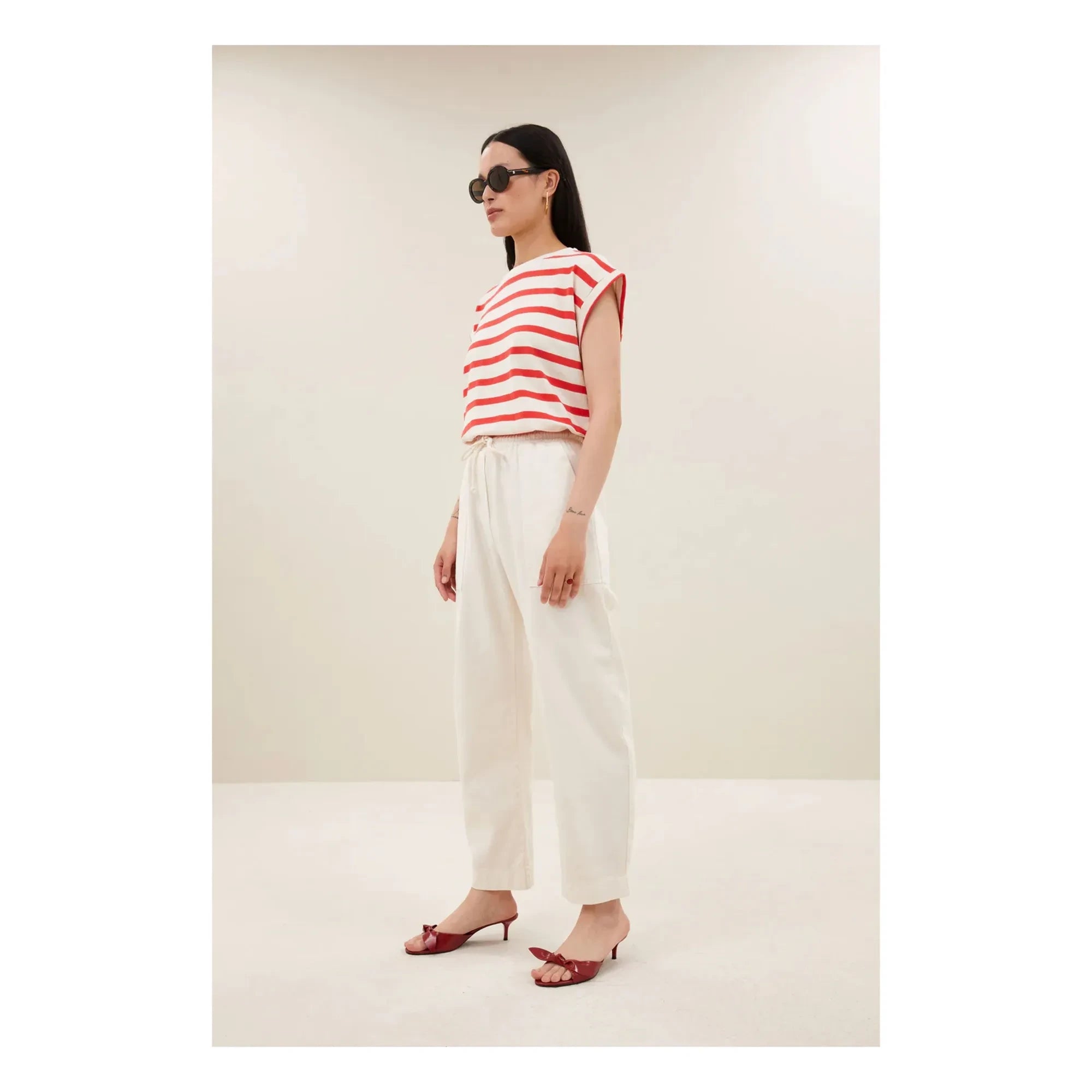 By Bar - Tobi Pamuk Denizci Tişört | Kırmızı