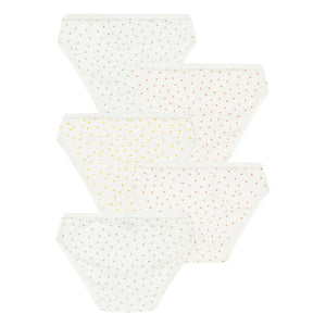 Petit Bateau - 5'li Mini Kalp Külot | Ekru