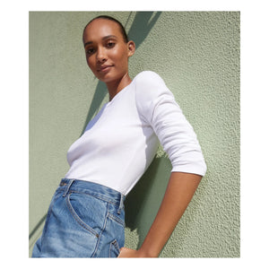 Petit Bateau - The Iconic Long Sleeve T-Shirt - Women's Collection | White