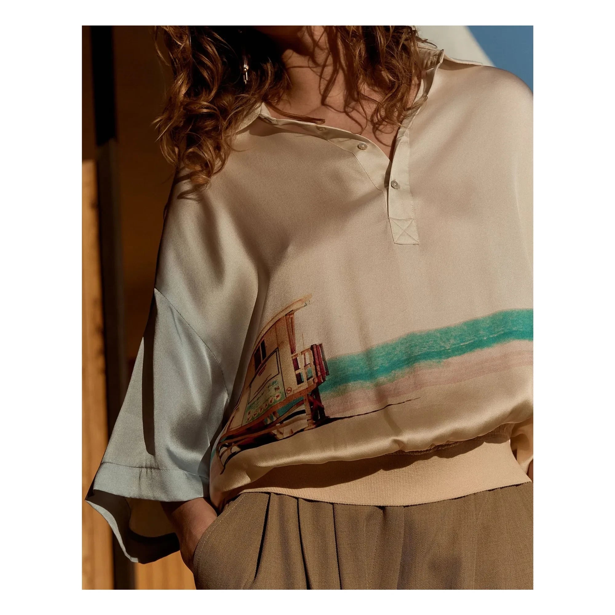Mes Demoiselles - Malden Silk Blouse | Blue