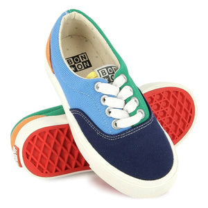 Bonton - Elastic Lace Skate Sneakers | Navy Blue