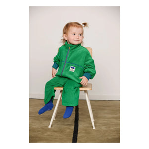 Mini Rodini - Organic cotton terry zip-up sweatshirt | Green