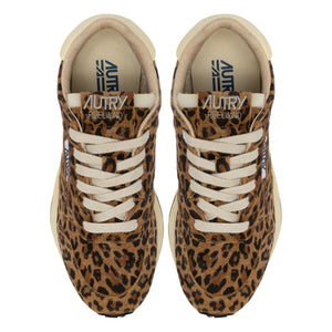 Autry - Reelwind Leopard Suede Sneakers | Brown