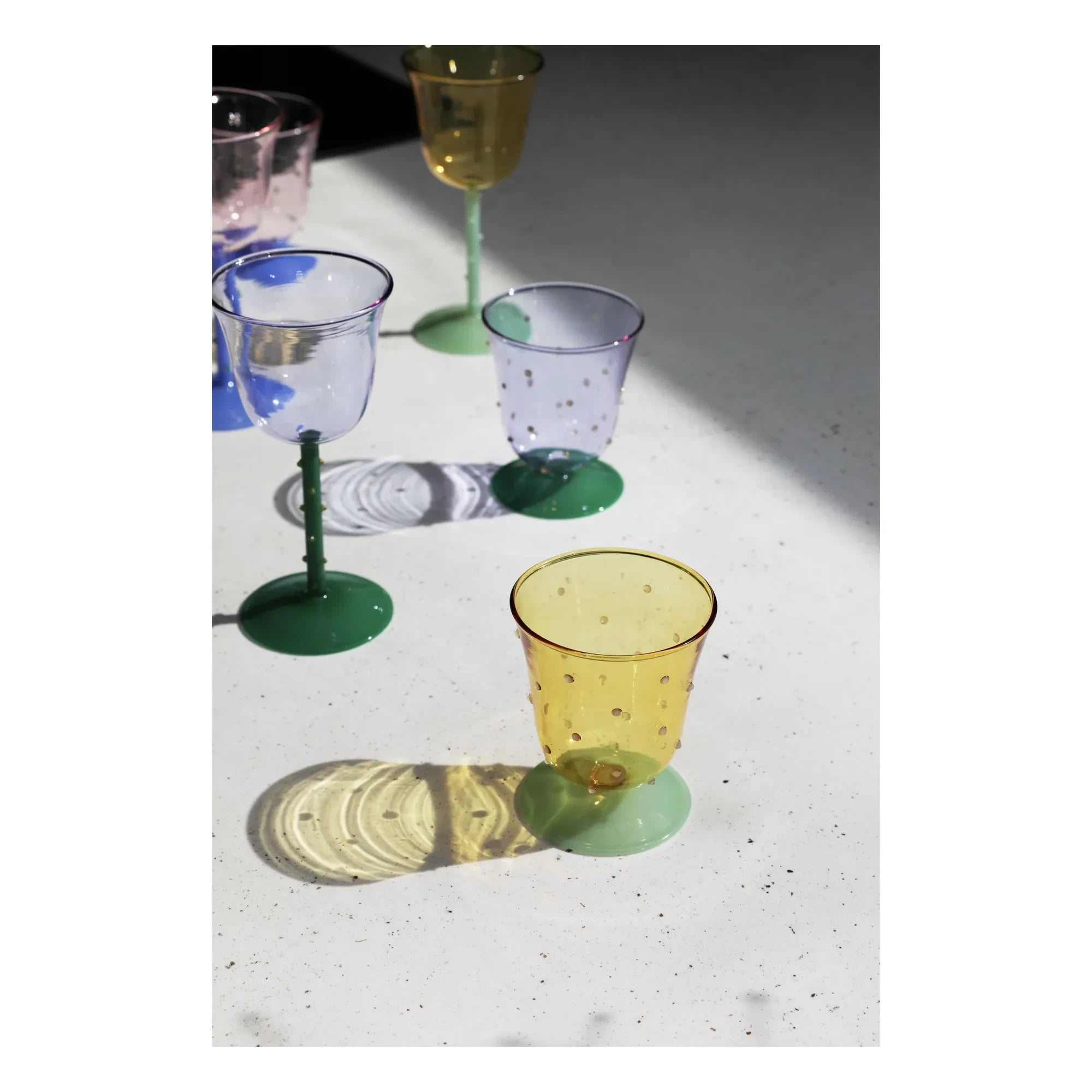 &Klevering - Gepunktete Brillen - 2er Set | Rosa