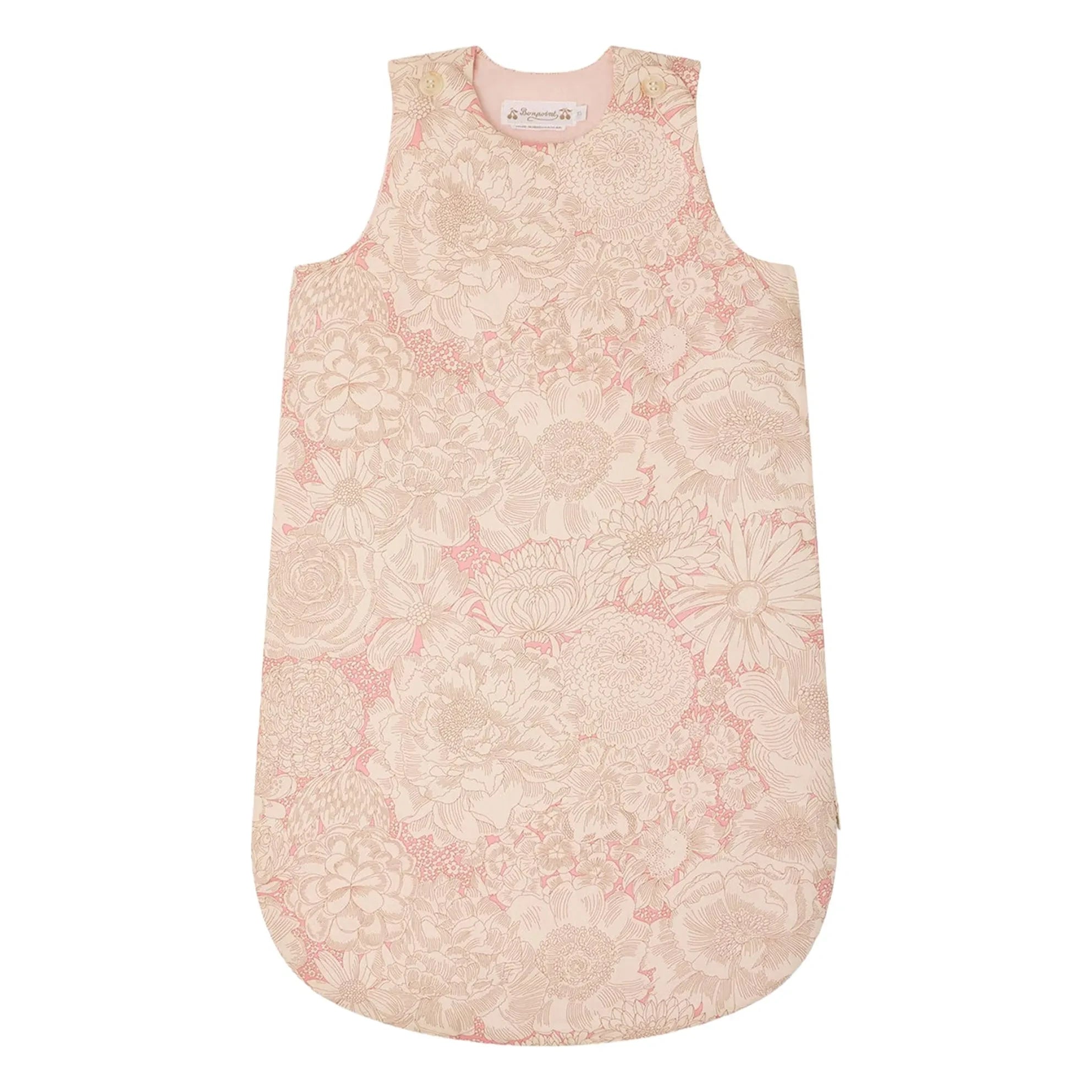 Bonpoint - Joujou Fleurie organic cotton sleeping bag | Pale Pink