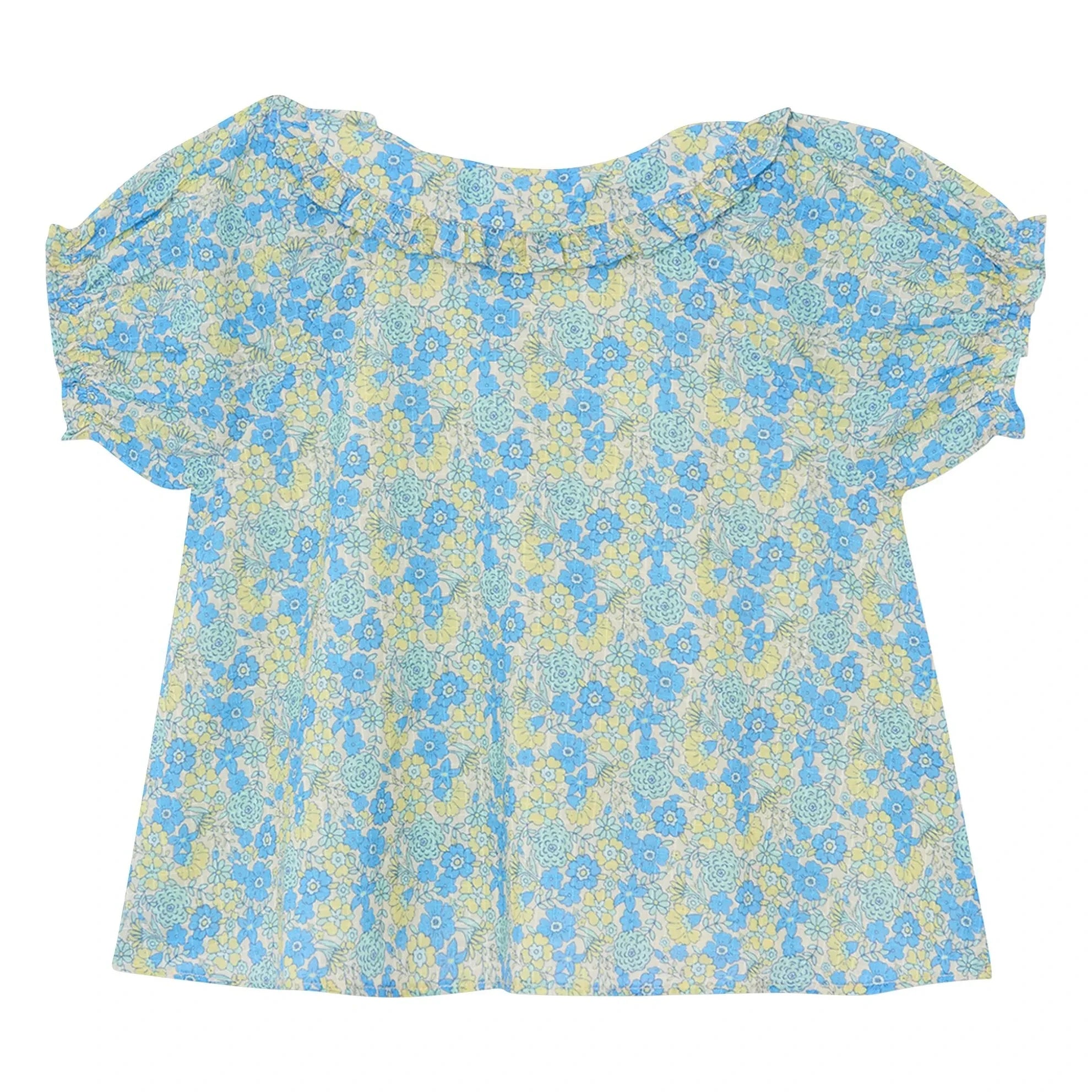 Bonton - Aria Fleurie Claudine Yaka Bluz | Mavi
