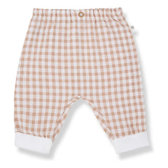 1+ in the family - Karpathos Vichy Seersucker pantolon | Koyu taupe kahverengi