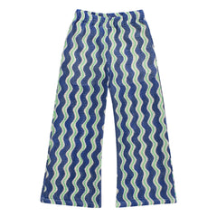 Maison Mangostan - Dalga Kroşe Pantolon | Mavi