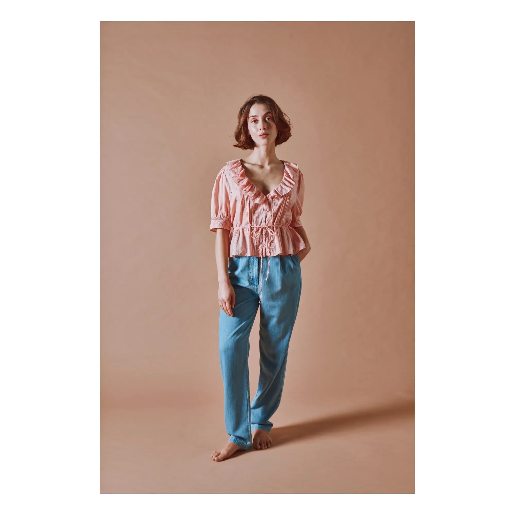 Emile et Ida - Denim Carrot Pants | Blue