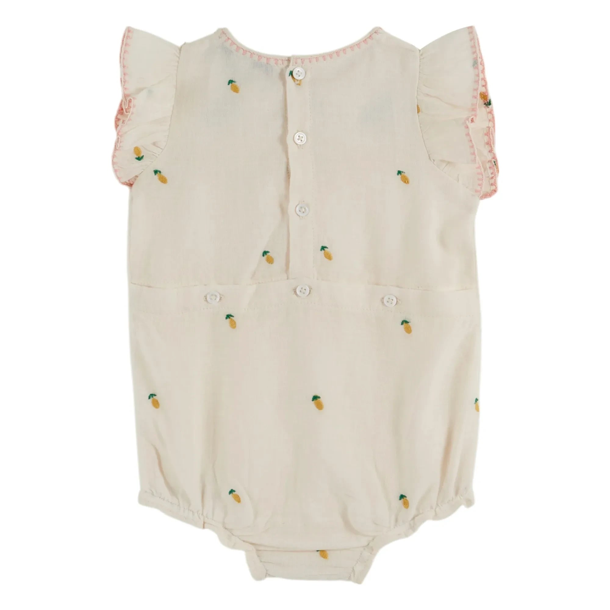 Emile et Ida - Overall mit Zitronenstickerei | Creme