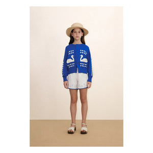 Tinycottons - Swans Cardigan | Blue