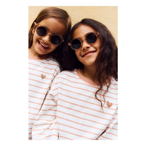 Liewood - Tyler Striped Heart Organic Cotton T-Shirt | Peach