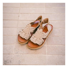 Mapache - Leather sandals | Oat color