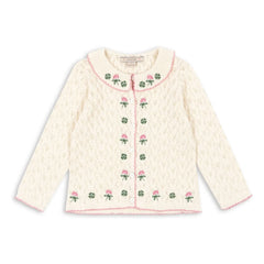 Konges Sløjd - Strickjacke Ajouré Rosier | Ecru
