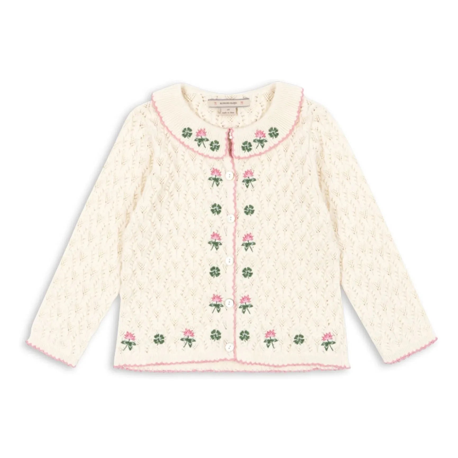 Konges Sløjd - Strickjacke Ajouré Rosier | Ecru