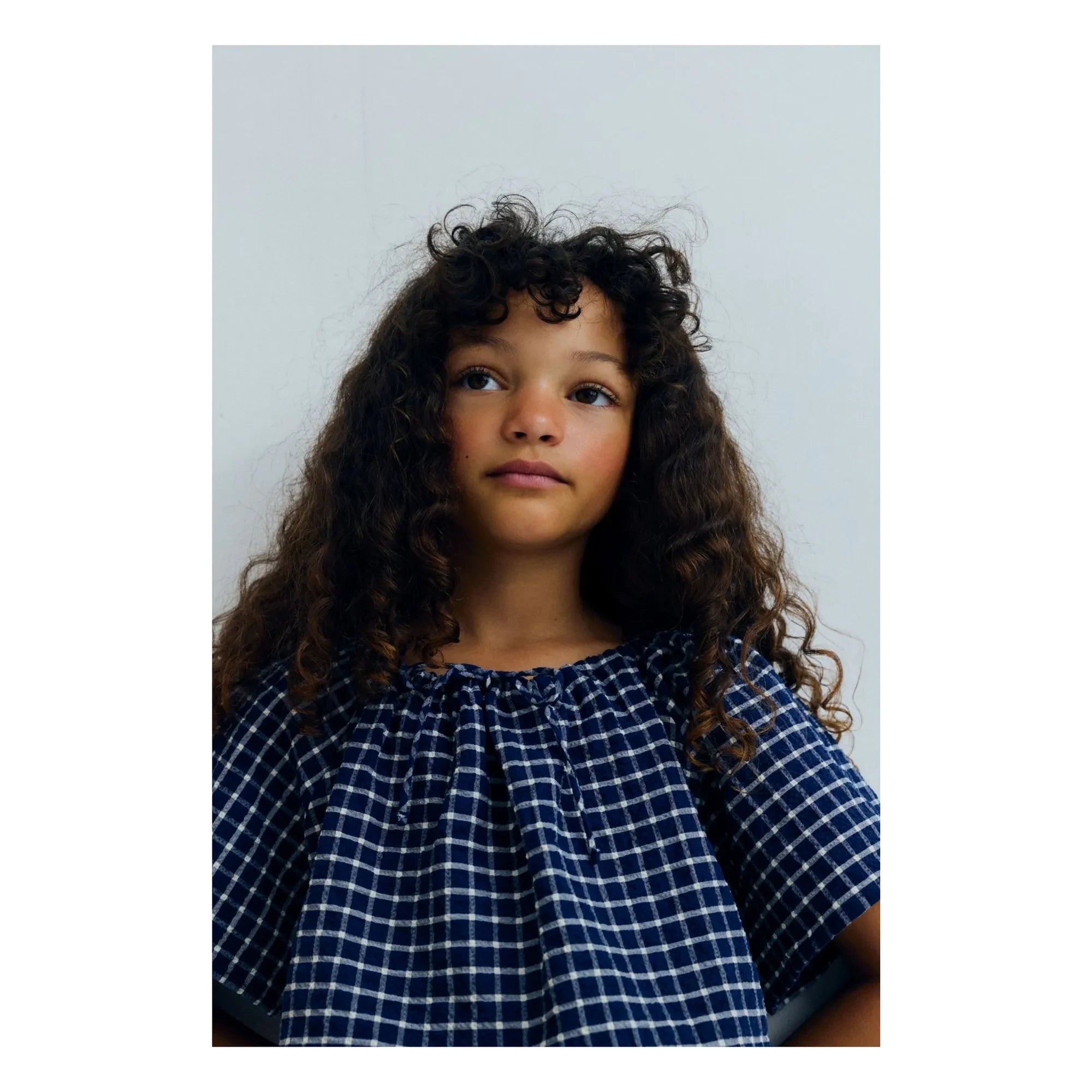 the new society - Blouse Jasmine Kareli | Koyu Mavi