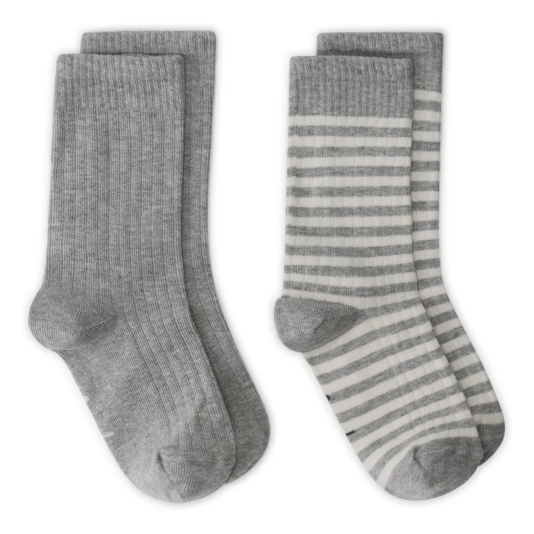Gray Label - 2 Çift Organik Pamuklu Çorap Seti | Heather grey