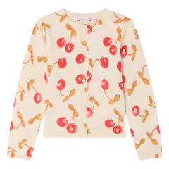 Bonpoint - Feli Cherry Organic Cotton Cardigan | Red