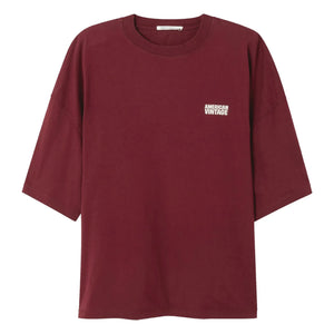 American Vintage - Gixy crew neck T-shirt | Burgundy