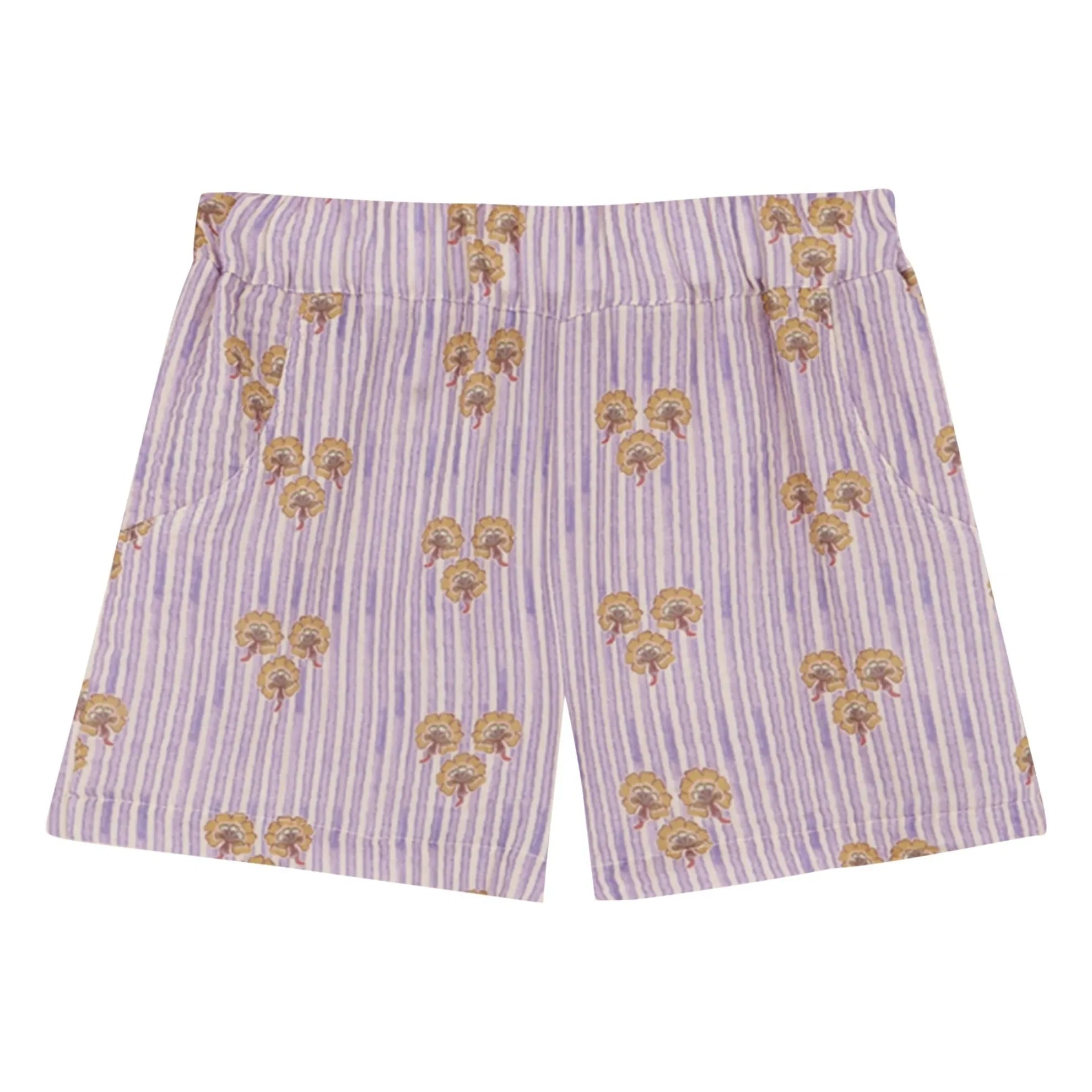 birinit - Cinca Gestreifte Bio-Baumwollshorts | Mauve