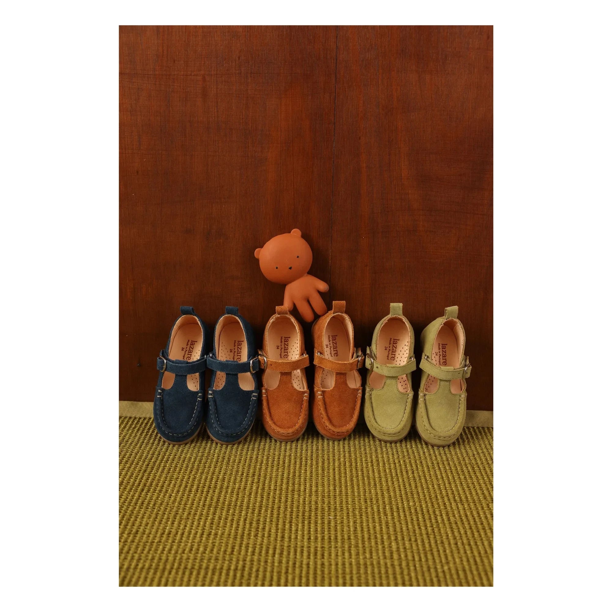 Lazare - Olive Suede for Babies | Navy Blue