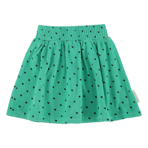 Piupiuchick - Organic Cotton Towel Heart Skirt | Green