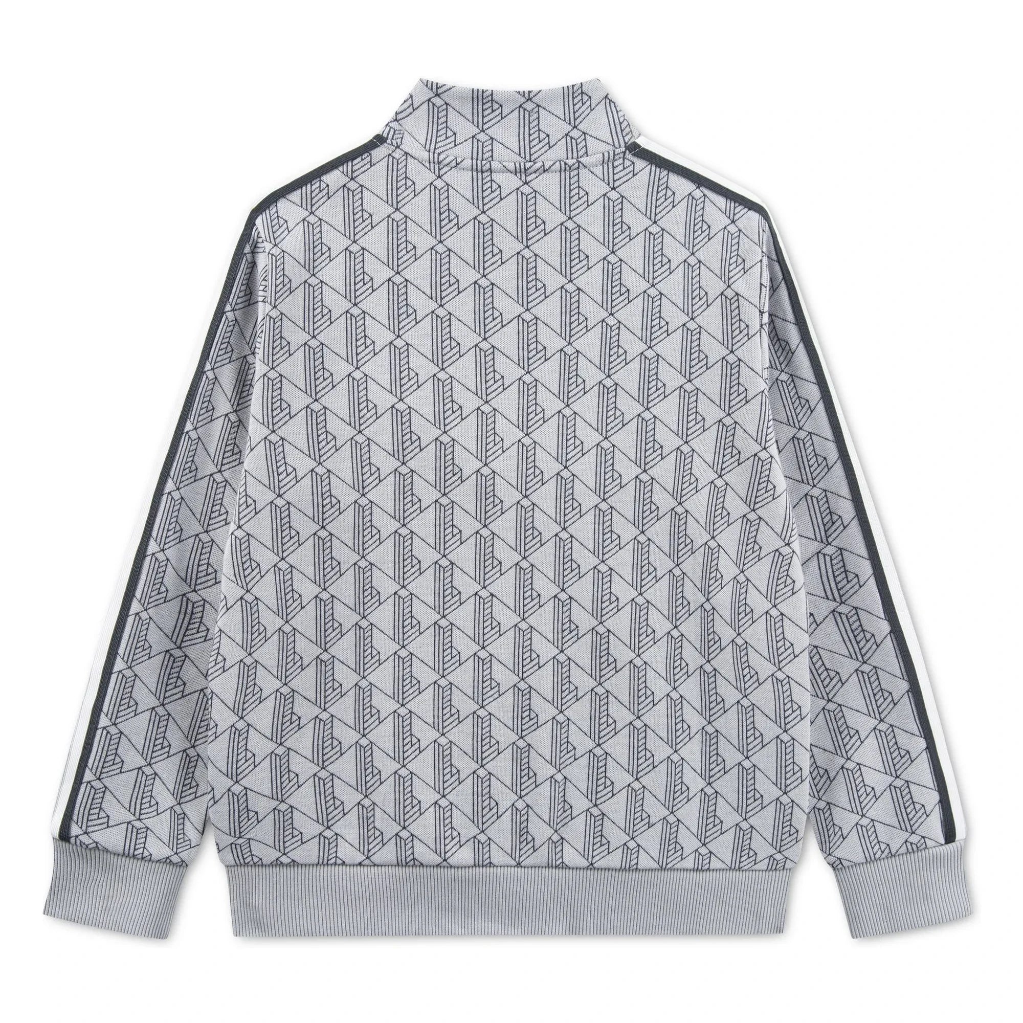 Lacoste - Sweatshirt mit Monogramm und Reißverschluss aus Bio-Baumwolle | Hellgrau