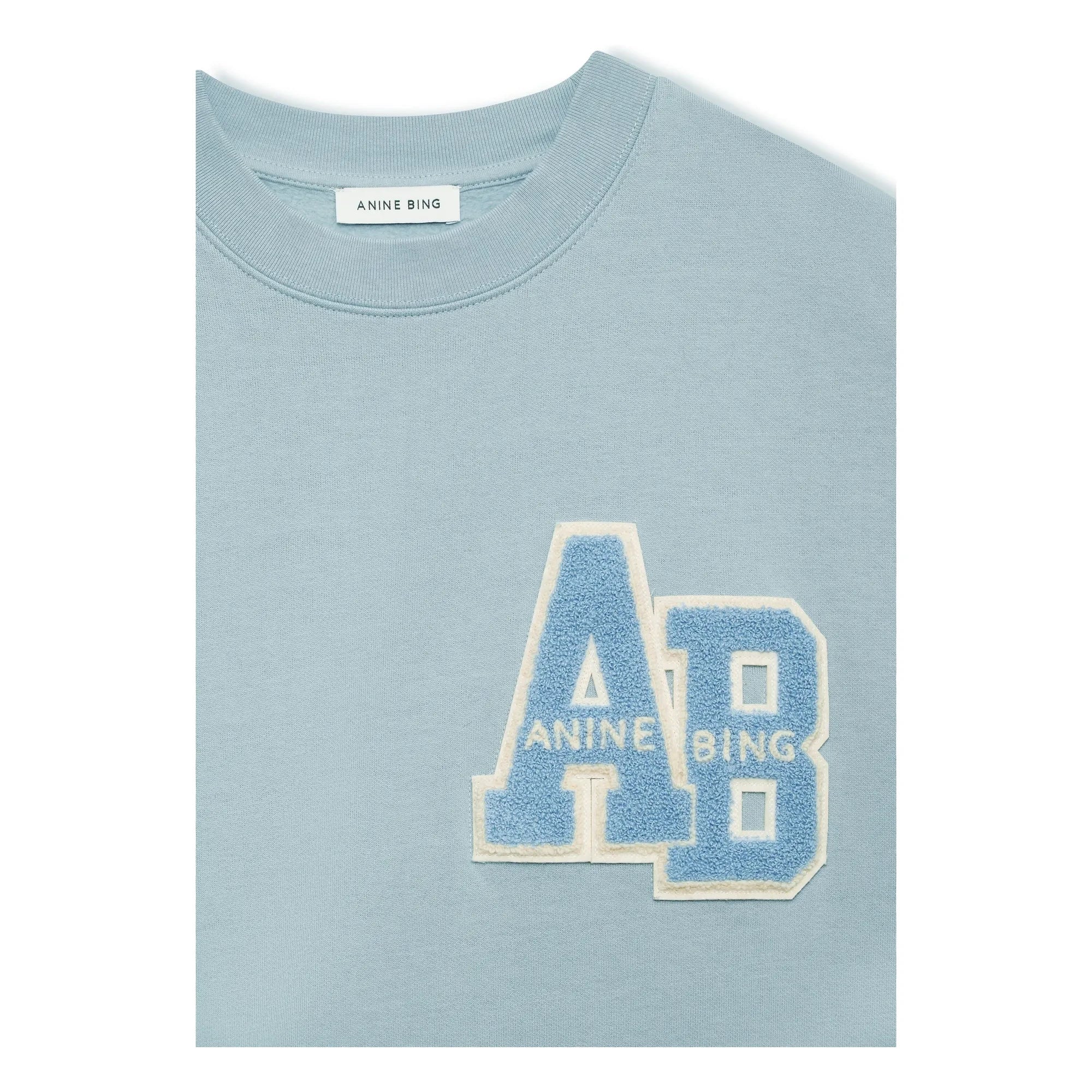 Anine Bing - Oversized Miles Letterman Sweatshirt | Light Blue
