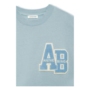 Anine Bing - Oversized Miles Letterman Sweatshirt | Light Blue