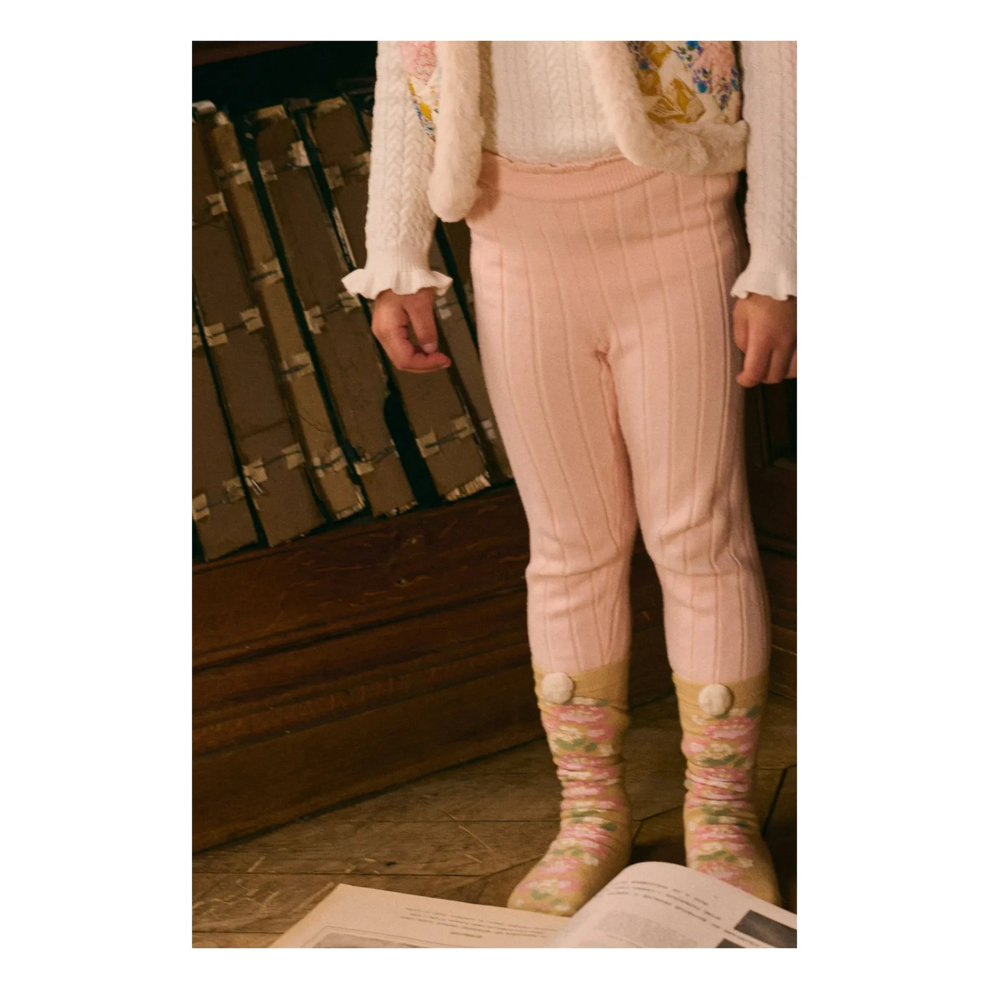 Louise Misha - Moldavia Rippstrick-Leggings | Rosa