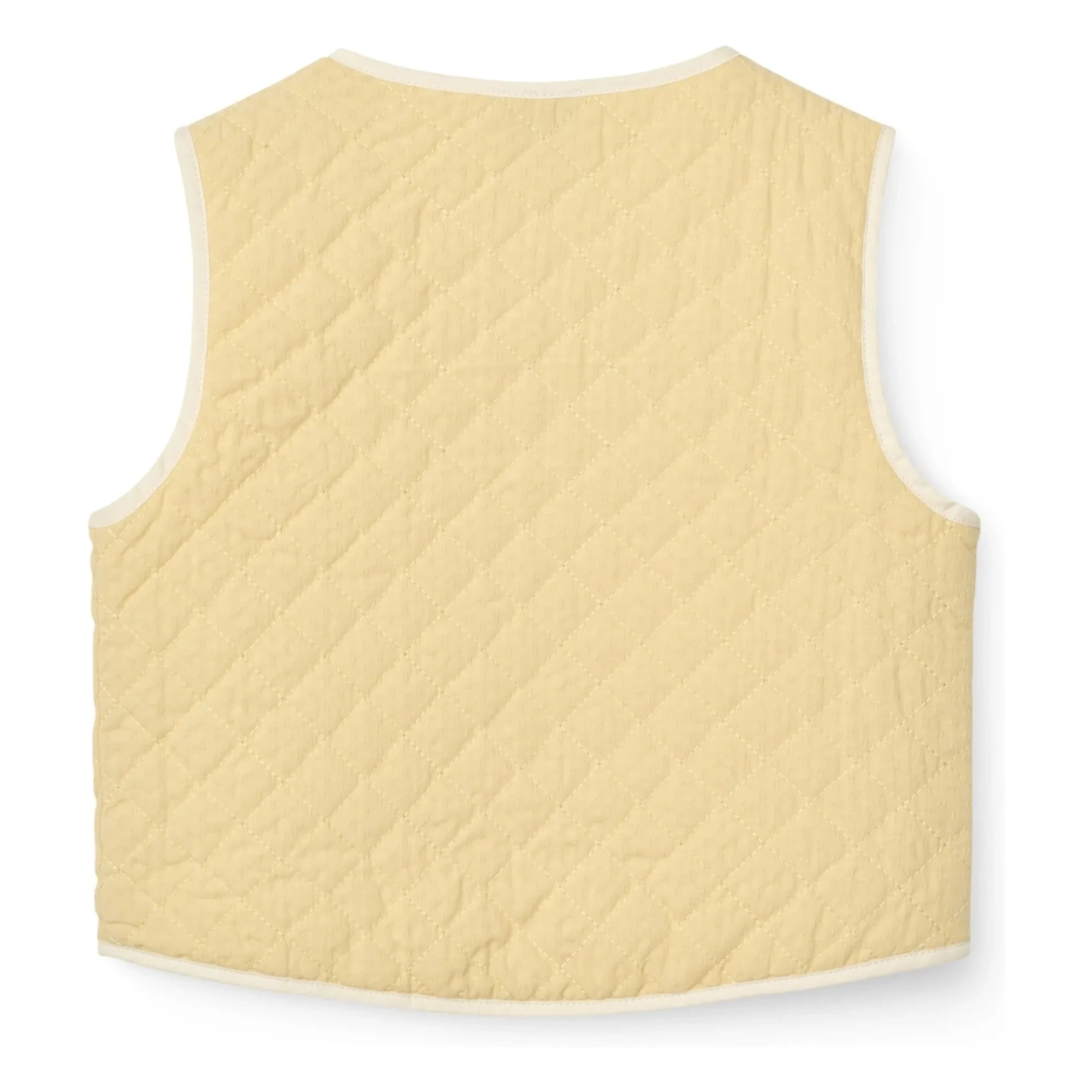 Copenhagen Colors - Sleeveless Quilted Organic Cotton Jacket | Pale Yellow