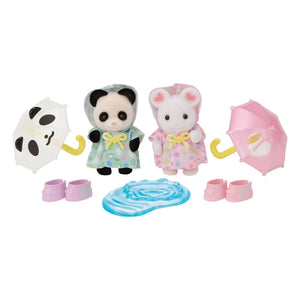 Sylvanian Families - Baby-Zwillinge mit Regenmänteln