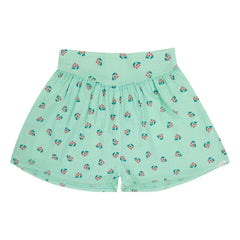 Jenest - Organic Cotton Floral Print Summer Shorts | Turquoise