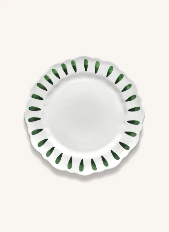 Serax - Charly Striped Dessert Plates - Set of 2 | Green
