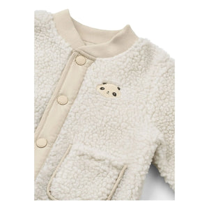 Liewood - Lora Panda Teddyjacke aus recycelter Faser | Ecru