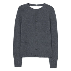 Cordera - Gri Merino Yün Halter Kazak