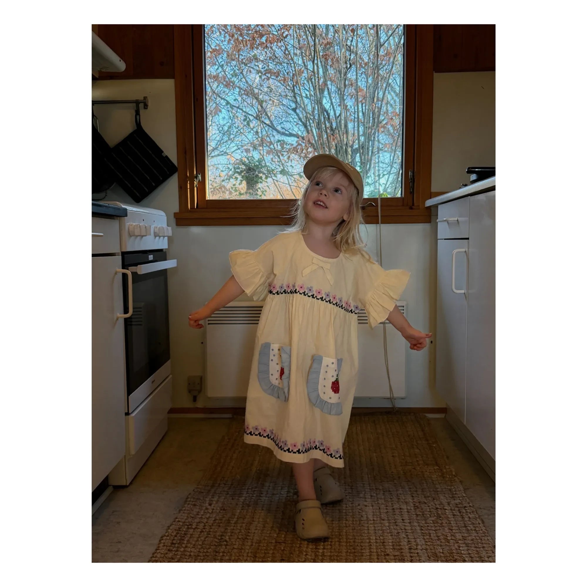 SISSEL EDELBO - Ohio organik pamuk elbise - Çocuk koleksiyonu | Açık sarı