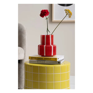 Present Time - Retro Tiles Alçak Yan Sehpa | Sarı