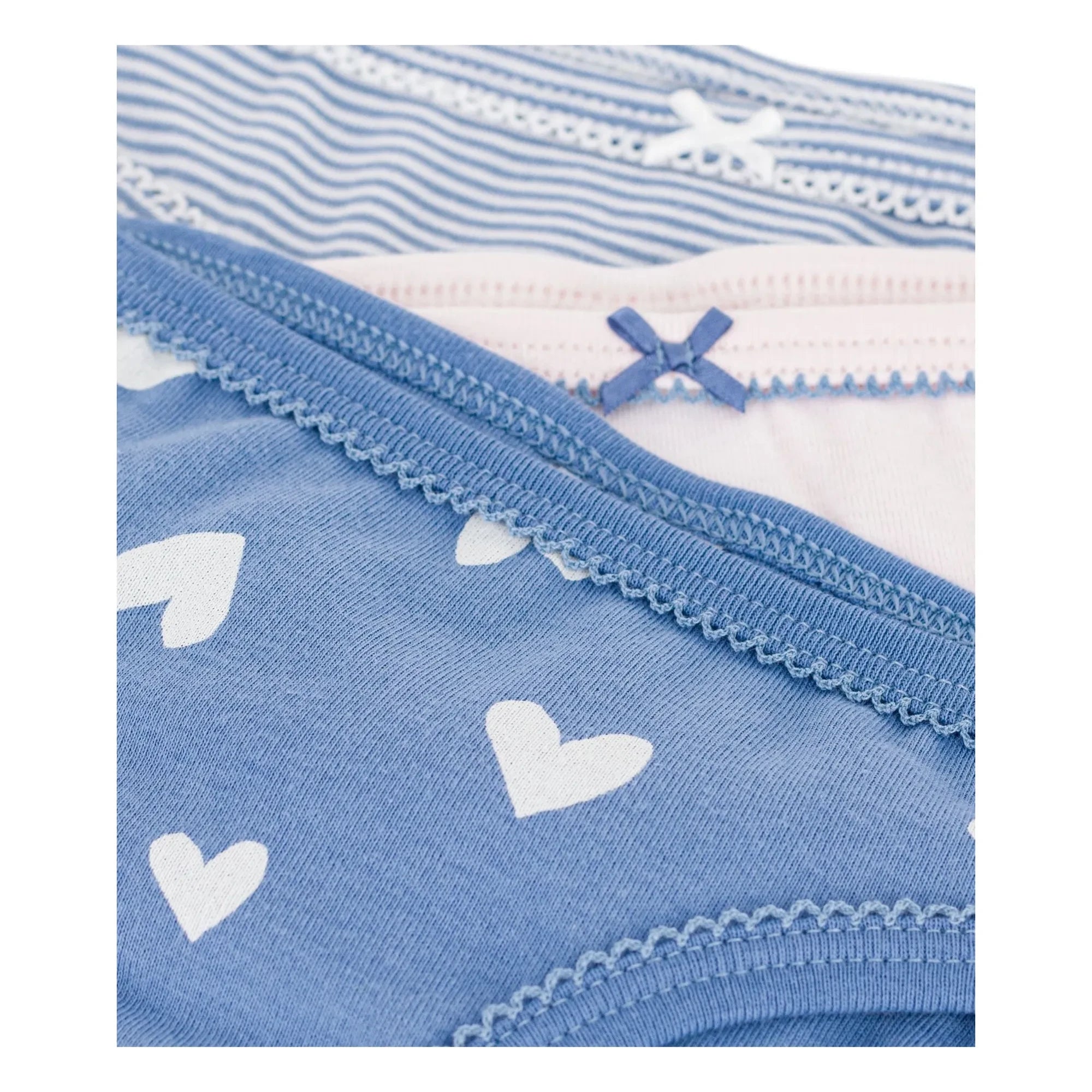Petit Bateau - 3'lü Kalp Külot Seti | Mavi