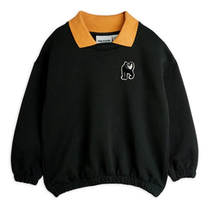 Mini Rodini - Panther Collar Sweatshirt Organic Cotton | Black