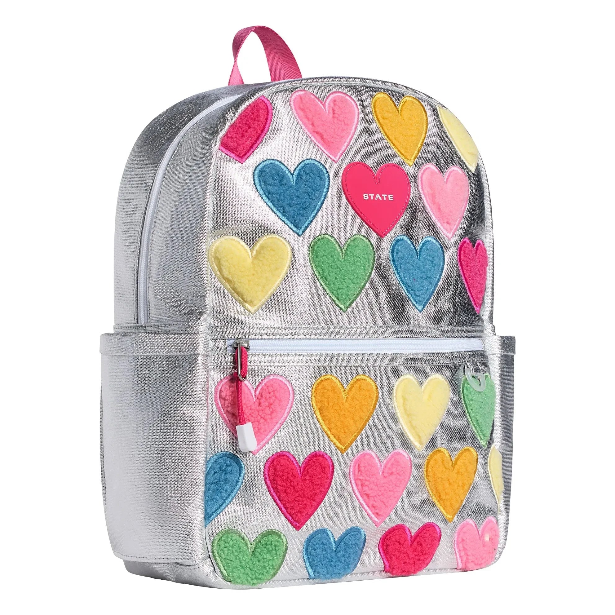 State Bags - Iridescent Hearts Kane Backpack | Grey