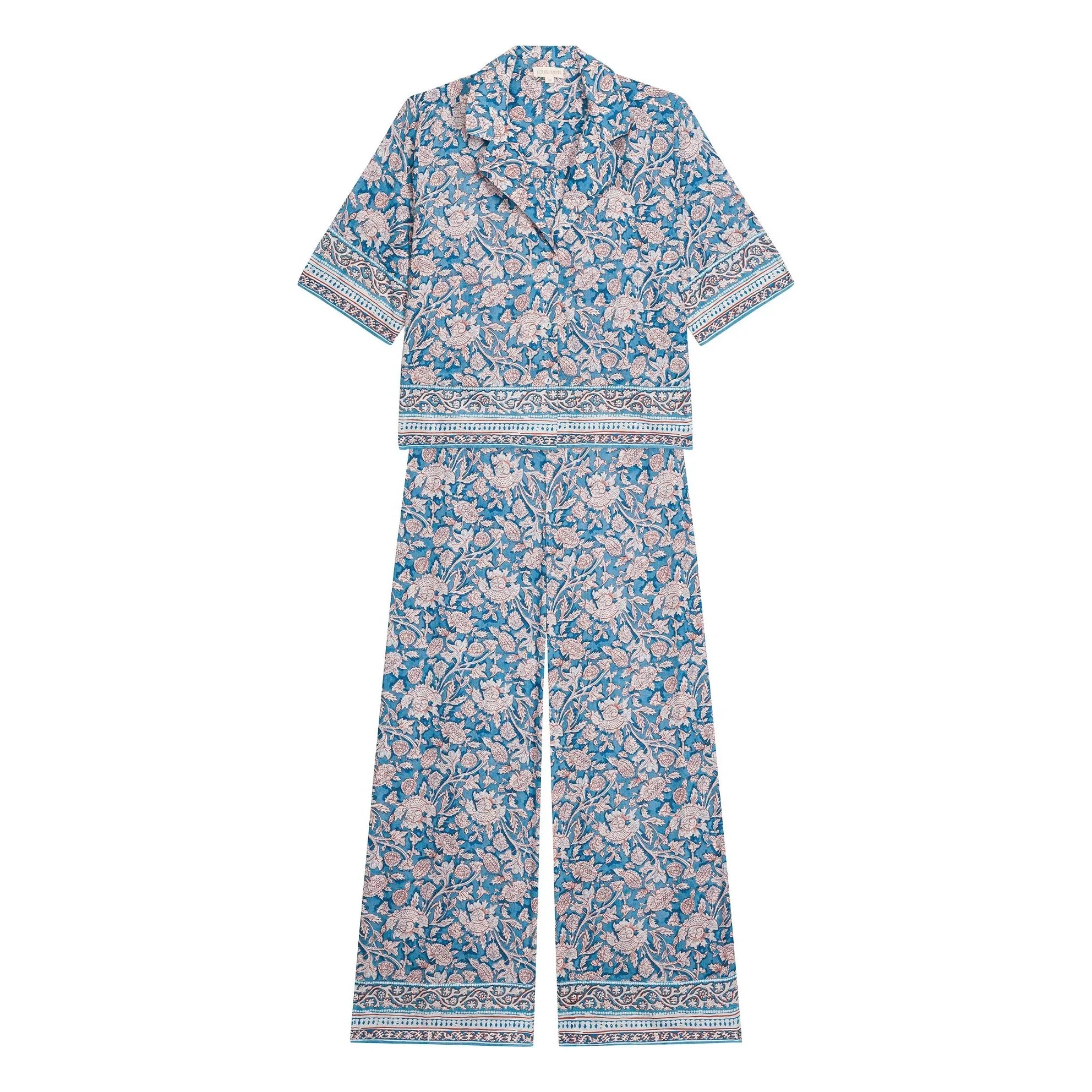 Louise Misha - Louka organik pamuklu pijama | Mavi