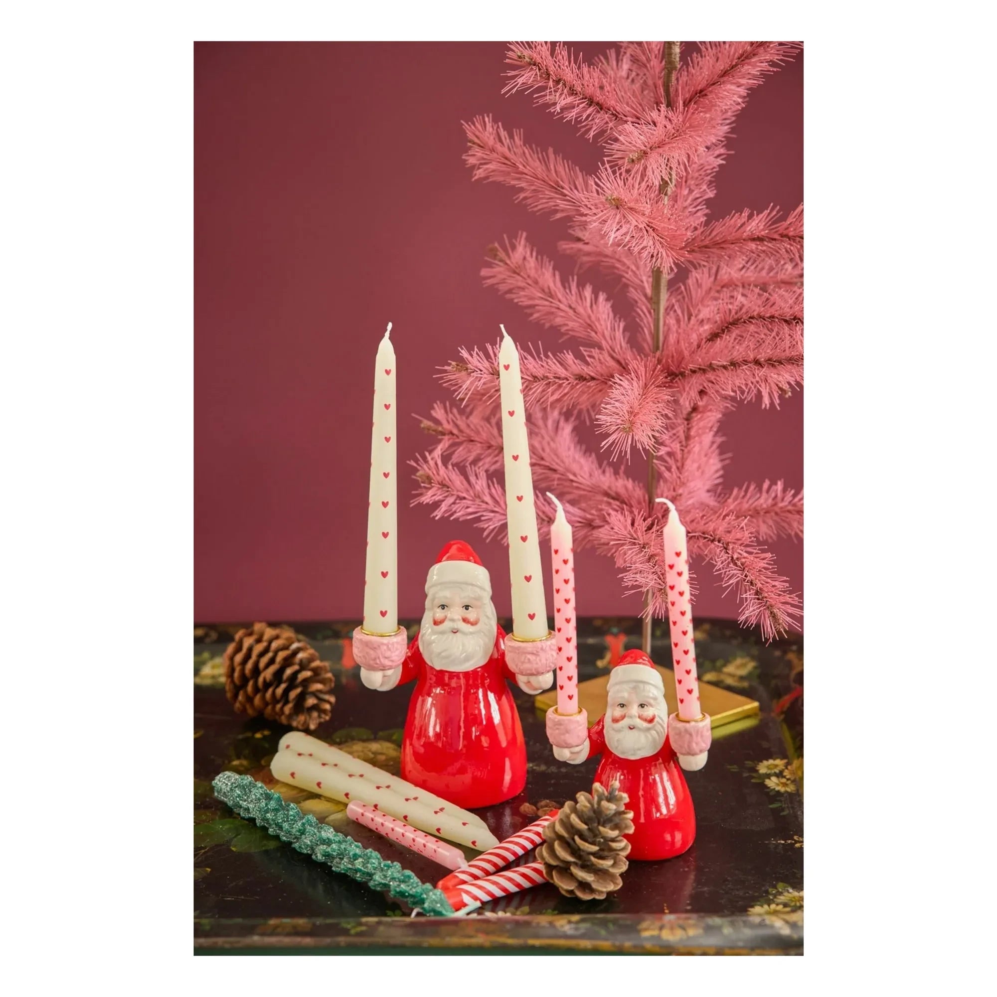 Rice - Kalpli mumlar - 2'li set | Pembe