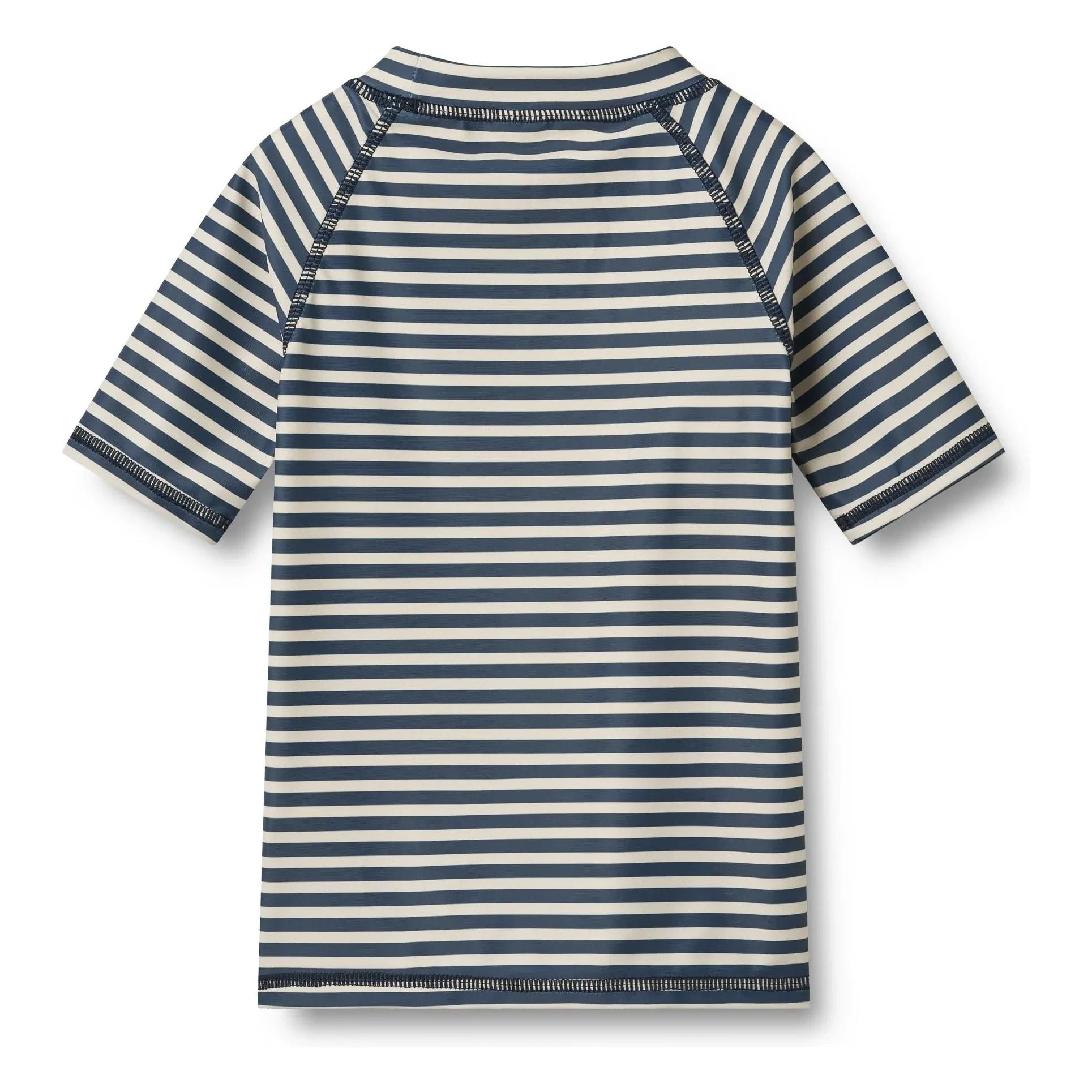 Wheat - Jackie Striped UV Resistant Swim T-Shirt Recycled Fibers | Dark Blue