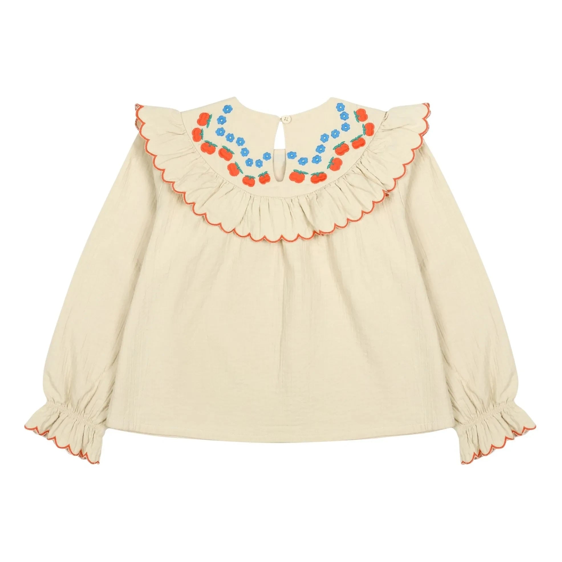Jelly Mallow - Apple Bluse mit Rüschen | Beige