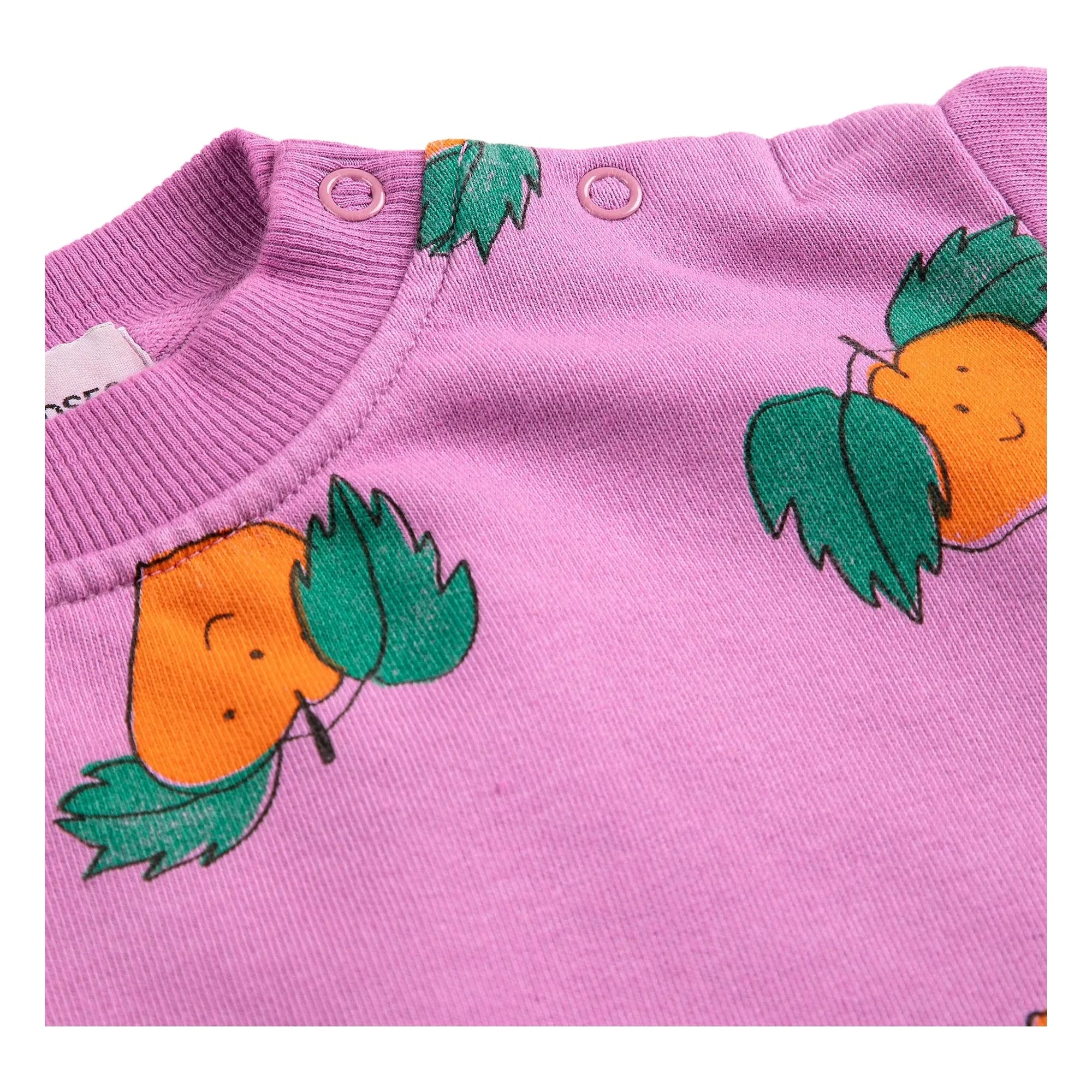 Bobo Choses - Bio-Baumwoll-Sweatshirt in Orange | Violett